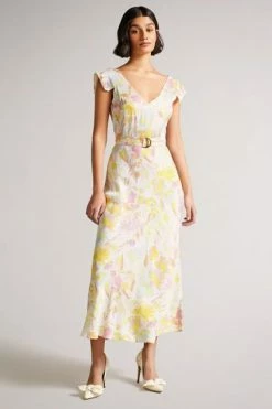 Ted Baker Necole White Printed Tea Dress -TED BAKER Sales Store unnamed file 812