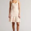 Ted Baker Ambyr Pink Full Needle Stitch Detailed Hem Mini Dress -TED BAKER Sales Store unnamed file 813