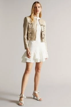 Ted Baker Maleko White Lace Stitch Dress 10 Ted Baker Maleko White Lace Stitch Dress -TED BAKER Sales Store unnamed file 821