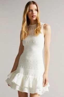 Ted Baker Maleko White Lace Stitch Dress 13 Ted Baker Maleko White Lace Stitch Dress -TED BAKER Sales Store unnamed file 824