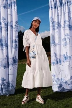 Ted Baker Darita White Puff Sleeve Midi Dress With Fixed Wrap Front 17 Ted Baker Darita White Puff Sleeve Midi Dress With Fixed Wrap Front -TED BAKER Sales Store unnamed file 838