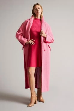 Ted Baker Red Viviiyy Deep-Pink Engineered Skater Dress -TED BAKER Sales Store unnamed file 862