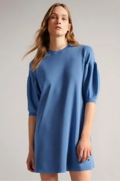 Ted Baker Womens Blue Feyah Lt- Full Needle Puff Sleeve Dress -TED BAKER Sales Store unnamed file 870