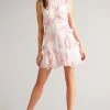 Ted Baker Kenedi Dusky Pink Sleeveless Waterfall Mini Dress -TED BAKER Sales Store unnamed file 872