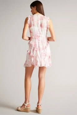 Ted Baker Kenedi Dusky Pink Sleeveless Waterfall Mini Dress 9 Ted Baker Kenedi Dusky Pink Sleeveless Waterfall Mini Dress -TED BAKER Sales Store unnamed file 873