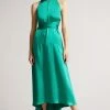 Ted Baker Green Mmilly Mid High Low Halter Dress With Integral Tie 2 Ted Baker Green Mmilly Mid High Low Halter Dress With Integral Tie -TED BAKER Sales Store unnamed file 889