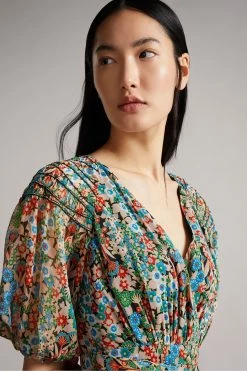 Ted Baker Tiania Black Smock Panel Wrap Mini Dress -TED BAKER Sales Store unnamed file 904