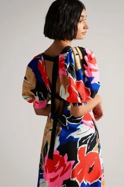 Ted Baker Harpia Black Floral Print Midi Dress -TED BAKER Sales Store unnamed file 915