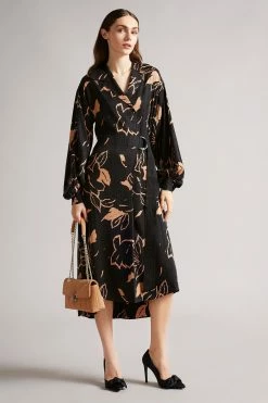 Ted Baker Brown Integral Wrap Dress