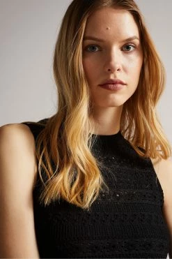 Ted Baker Maleko Black Lace Stitch Dress -TED BAKER Sales Store unnamed file 934