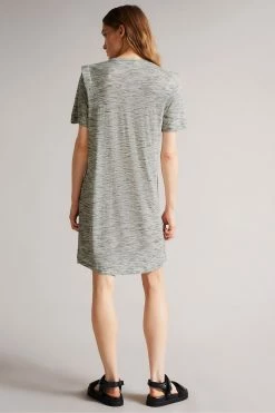 Ted Baker Julina White T-Shirt Dress With Shoulder Detail -TED BAKER Sales Store unnamed file 938