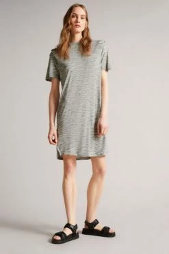 Ted Baker Julina White T-Shirt Dress With Shoulder Detail -TED BAKER Sales Store unnamed file 942
