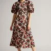 Ted Baker Pink Printed Floral Seersucker Midi Dress -TED BAKER Sales Store unnamed file 943