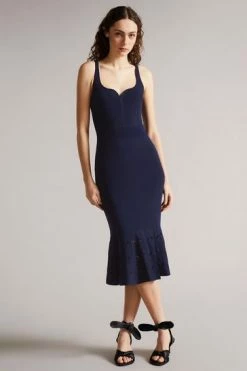 Ted Baker Emesta Navy Blue Full Needle Stitch Detailed Hem Dress 11 Ted Baker Emesta Navy Blue Full Needle Stitch Detailed Hem Dress -TED BAKER Sales Store unnamed file 955