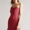 Ted Baker Mid-Pink Ragazza Seam Free Asymmetric Knit Dress -TED BAKER Sales Store unnamed file 964