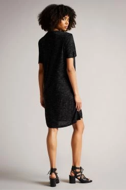 Ted Baker Julina Grey T-Shirt Dress With Shoulder Detail -TED BAKER Sales Store unnamed file 971
