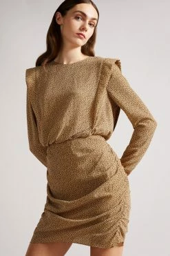 Ted Baker Black Mini Dress With Shoulder Detail