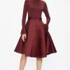 Ted Baker Purple Zadi Knitted Frill Full Skirt Dress -TED BAKER Sales Store unnamed file 999